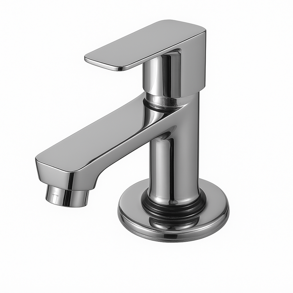 Creta Range Pillar Cock – Elegant Brass Basin Tap for Table-Mount Installation