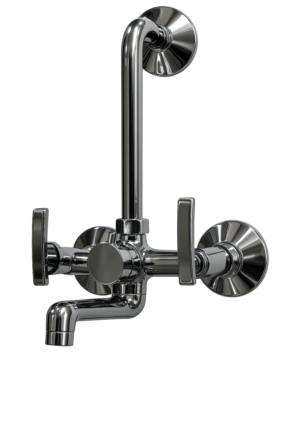 Soft Range Wall Mixer Telephonic – 3-in-1 Wall-Mounted Bath Mixer with Shower & Spout
