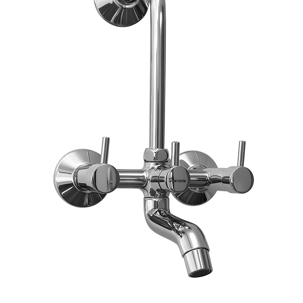 Flora Range Wall Mixture Telephonic – Stylish Brass Bath Mixer with Shower Connection