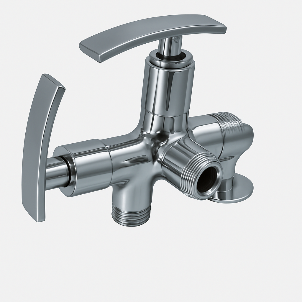 Soft Range 2-in-1 Angle Cock – Dual-Function Brass Tap for Bathroom & Kitchen Use