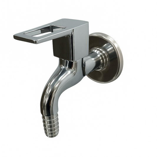 Cubix Range Nozzled Cock – Modern Brass Tap with Nozzle for Utility & Bathroom Use