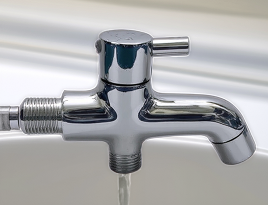 Flora Range Bib Cock Tik Tik – Stylish Wall-Mounted Tap | Precision Water Control & Elegant Chrome Finish