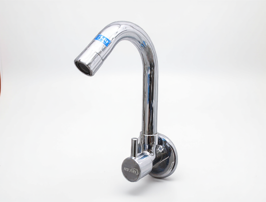Flora Range Sink Cock – Wall-Mounted Swivel Faucet | Elegant Design with Chrome Finish